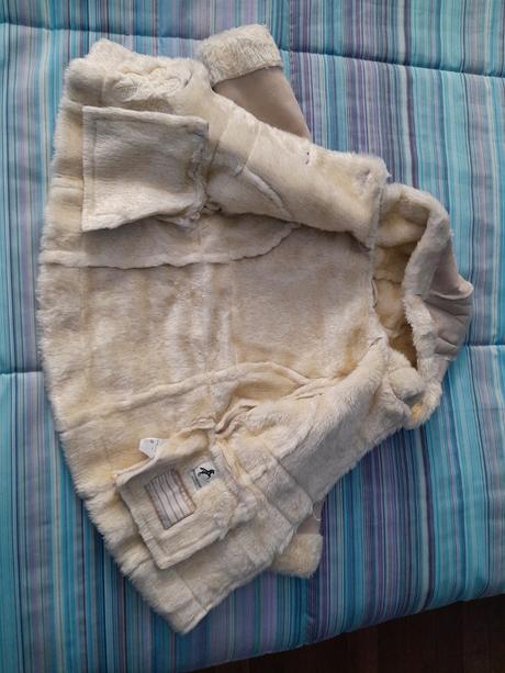 Detský kožúšok s kapucňou, palomino,92