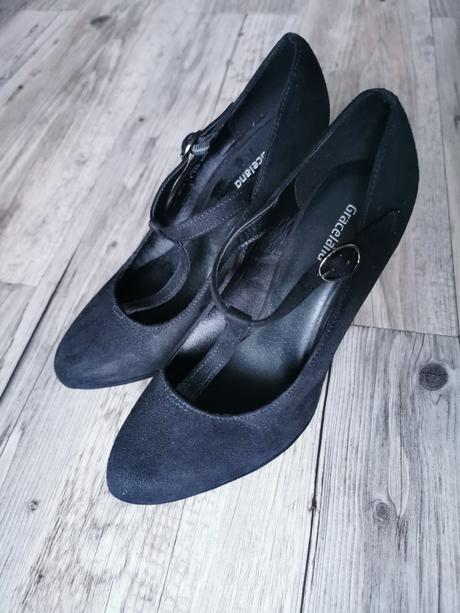 Čierne semišové lodičky graceland, graceland,36