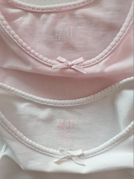 Tielka 98/104 biele a svetloruzove, h&m,98