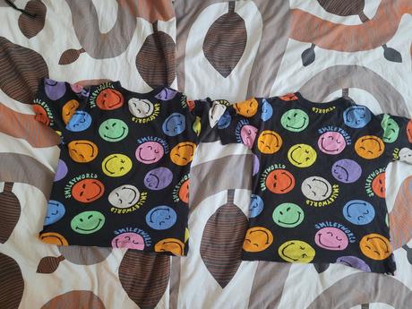 Tričko dvojicky smajlík smiley, h&m,122