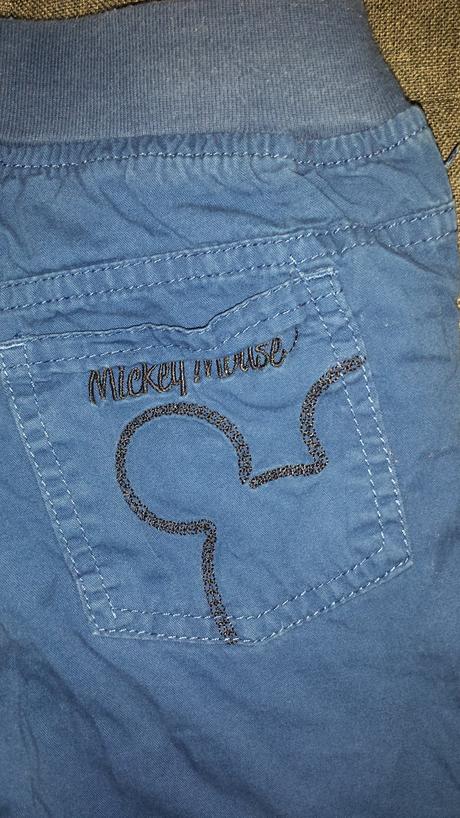 Zateplené nohavice mickey mouse, c&a,86