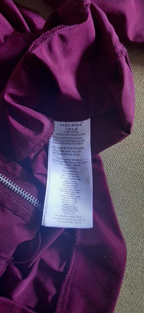 Bordová bomberka na leto, vero moda,m