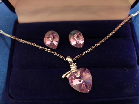 Set-náušnice+retiazka s príveskom austrian crystal,