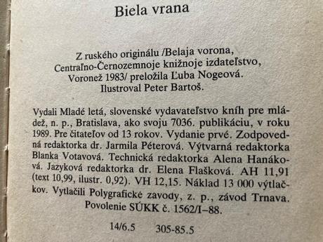 Biela vrana-prvé vyd.1989,