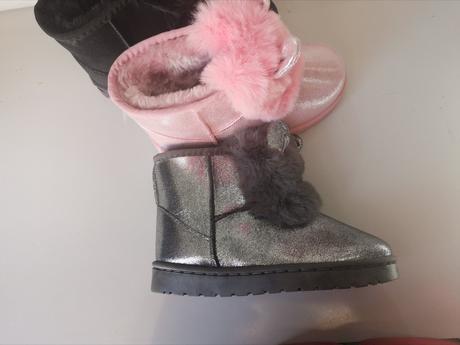 Dievčenské zateplené čižmy s uškami č.32,34, 32 / 34