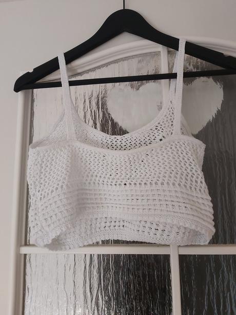 Biely crop top., sinsay,xs