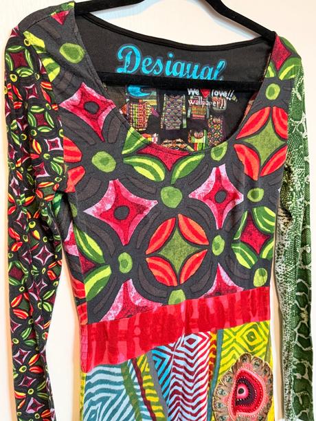 Desigual štýlové pestrofarebné šaty, desigual,l