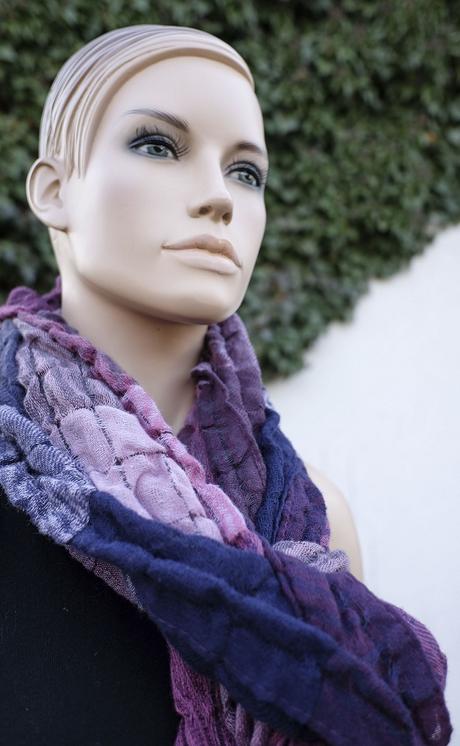 Ružová tkaná šatka, xl