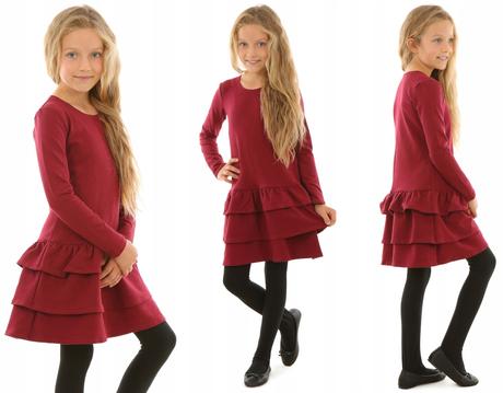 Dievčenské šaty /mix farieb, 116 - 158