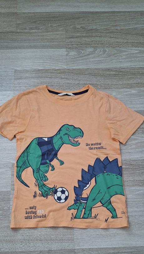 Tričko h&m dinosaury bavlnené, h&m,134