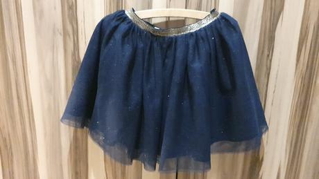 Tmavomodra trblietava sukna, h&m,122