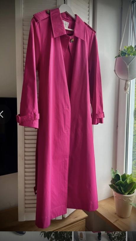 Ružový trenčkot only vel s dlhý, only,s