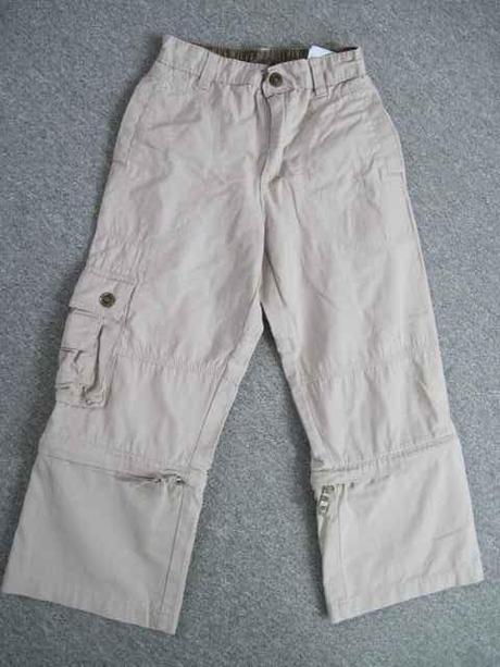 Nohavice 2 v 1 - odopínacie+opasok, h&m,116