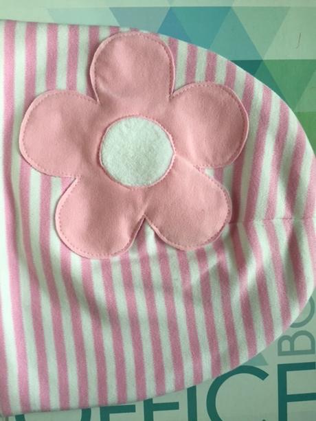 Pinkie čiapka light pink strips flower, 74 - 140