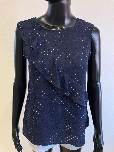 Dámska bodkovaná blúzka s volánom f&f (34), f&f,xs