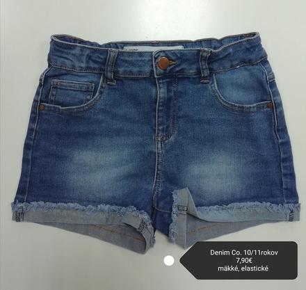 Bavlnené rifľové kraťasy, denim co,146