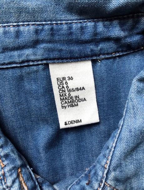 Rifľová košeľa, h&m,36