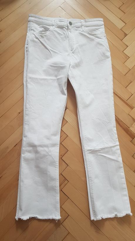 Biele 3/4 riflicky, h&m,158