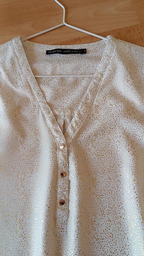 Zlato biela lesklá blúzka, new yorker,s