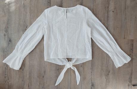 Biela blúzka s uzlíkom, h&m,34