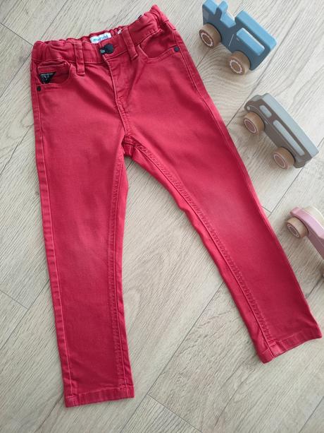 Červené nohavice mayoral slim, veľ. 104, mayoral,104