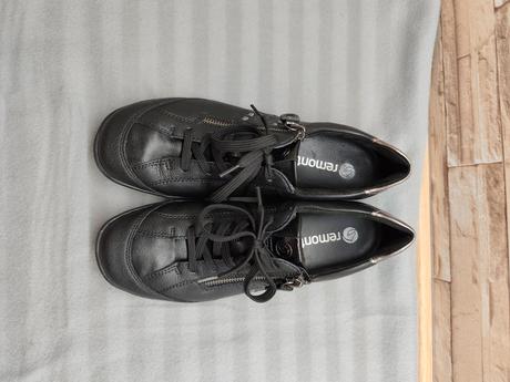 Rieker - remonte 39 - dámske kožené čierne topánky, rieker,39