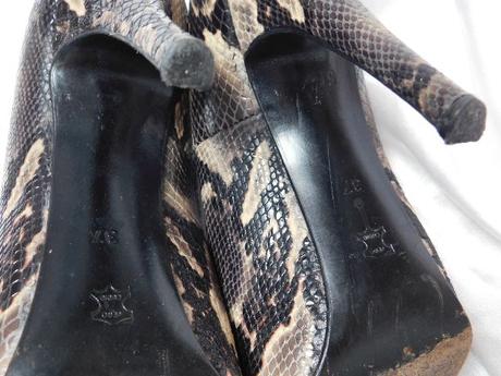 Kvalitne pyton topanky z pravej kože, 37