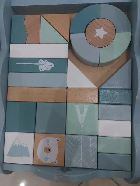 Little dutch vozík s kockami,