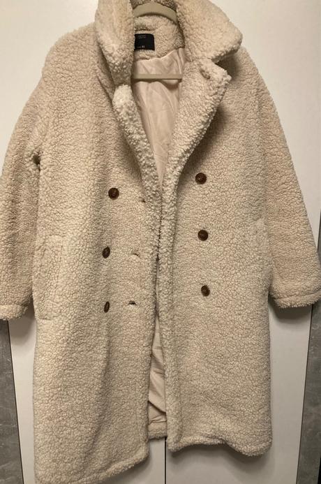 Krásny teddy kabát veľ.l/40, sinsay,l