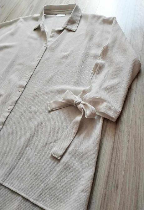 Biela blúzka s mašličkami na rukávoch, v. xl, xl