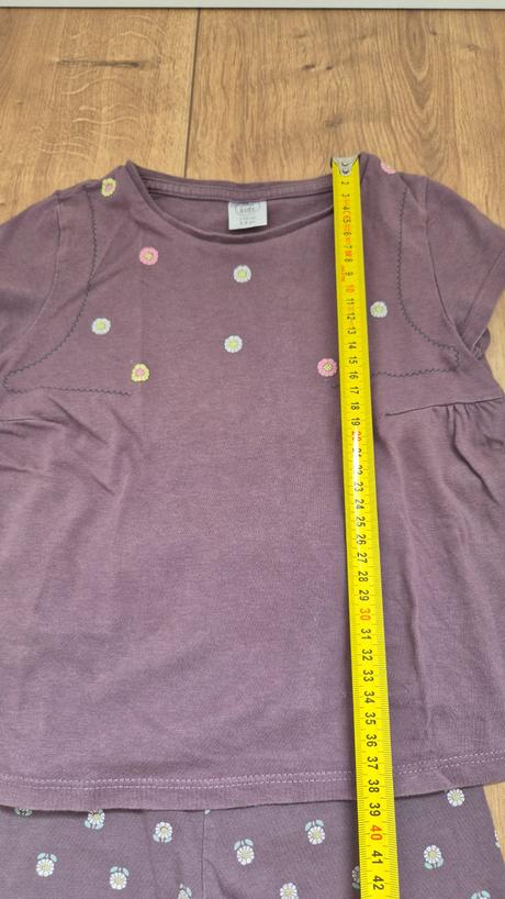 Set leginy+tricko s krat.rukavom s kvetinkami, pepco,110