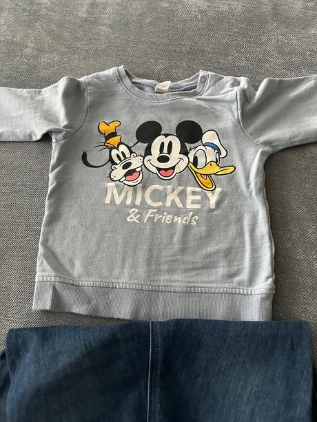 Rifle +mikina mickey mouse, h&m,92