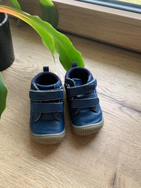 Detské barefoot modré kožené topánky tendo marine, protetika,19