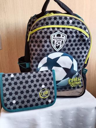 Školský batoh topgal futbalovy motív + peračník (2,