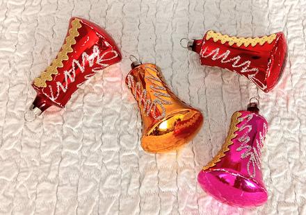 4x starý vianočný zvonček, 