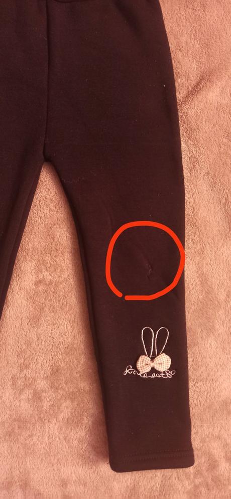 Zateplené čierne legíny na 4 roky, 104