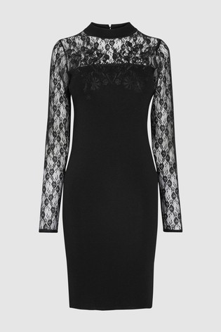 Šaty s čipkovanými rukávmi, next,40 / l