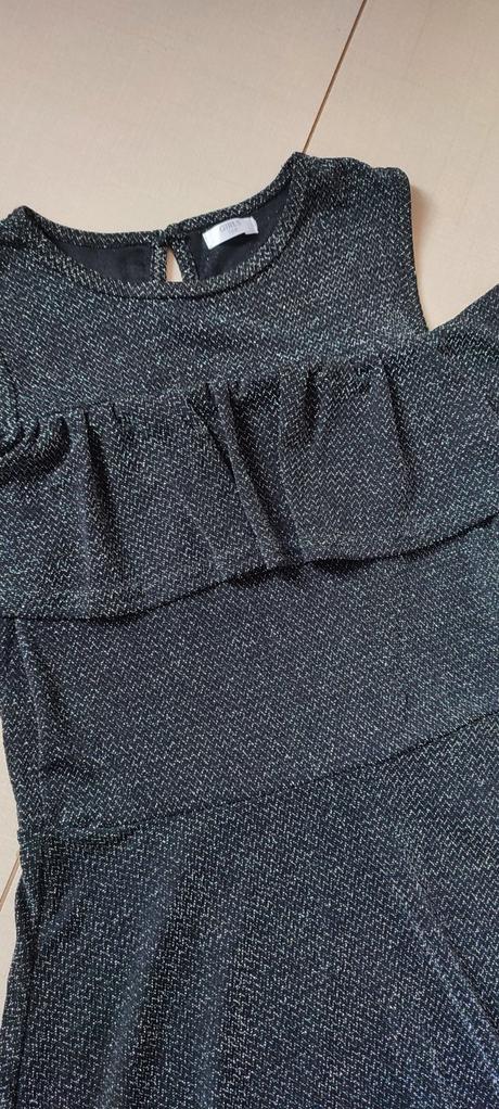 Čierne trblietavé šaty, pepco,164