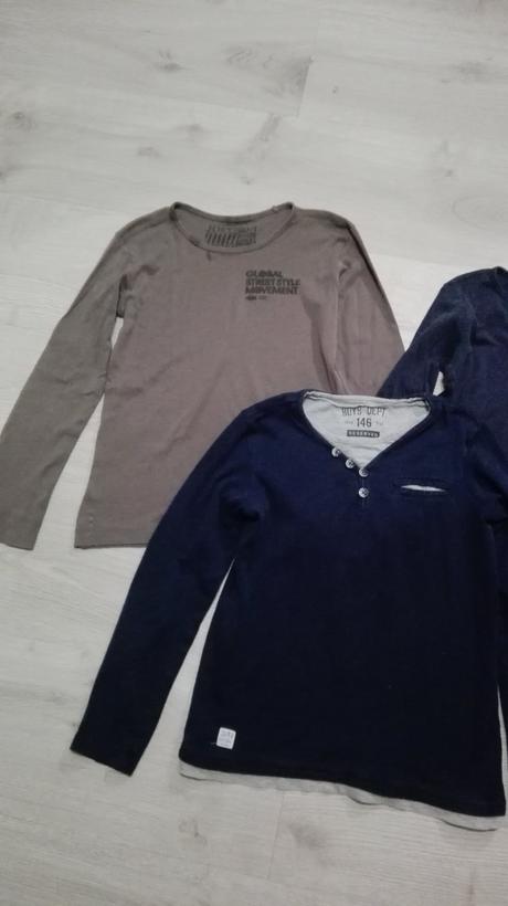 3 ks tričká dlhý rukáv vel.128, reserved,140