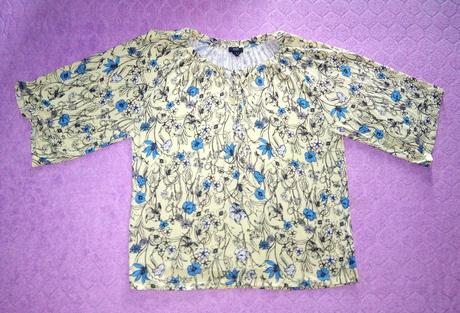 Žltá kvetová blúzka, f&f,42