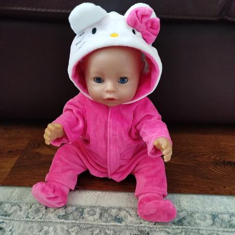 Overal hello kitty s ponožkami pre baby born,