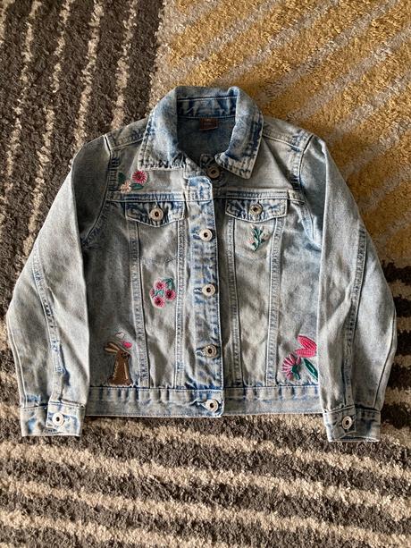 Rifľová bunda s výšivkami little kids, 122