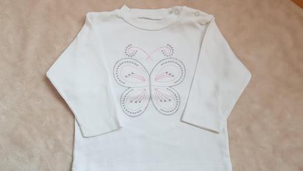 Tričko s motýlikom 6-9m, 74