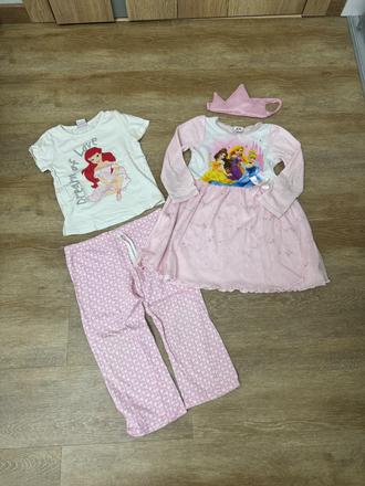 2 pyžamká disney princezné 2-3r., disney,92
