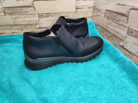 Rieker 38 - dámske zateplené modré topánky, rieker,38