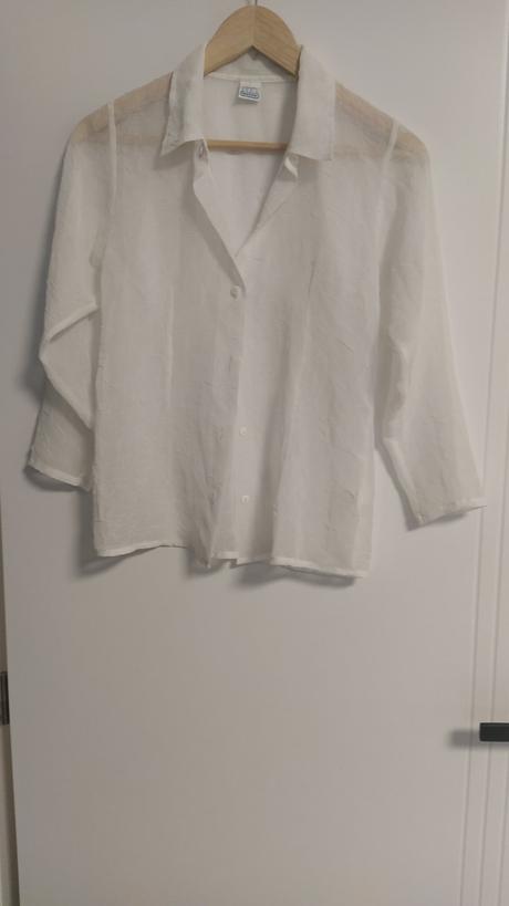 Sexi priehľadná biela blúzka., xs