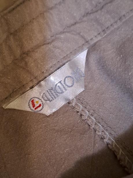 Bavlnené béžové nohavice rovného strihu, 40