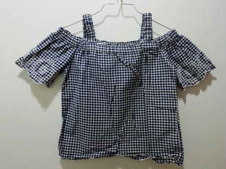 Vyšívaná karo blúzka, f&f,116