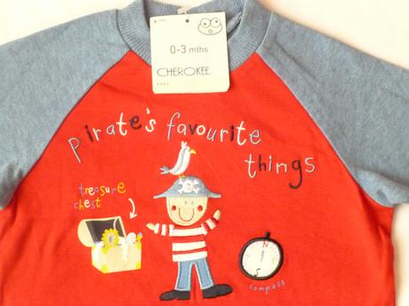 Nenosené s visačkou - pirátske tričko, cherokee,62