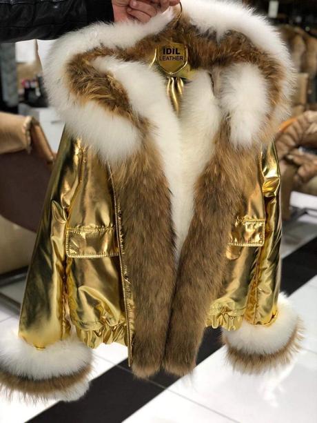 Zimná bunda s pravou liskou, m